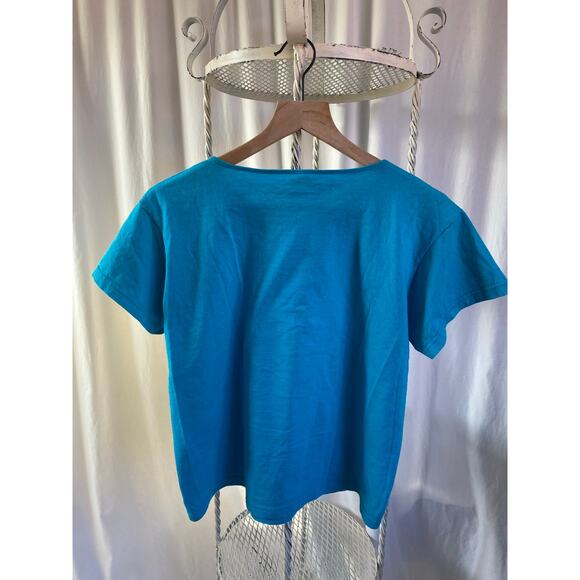 Hard Rock Cafe Shirt Vintage Graphic Retro Tee Honolulu |Teal Cotton Size Med - Picture 2 of 5